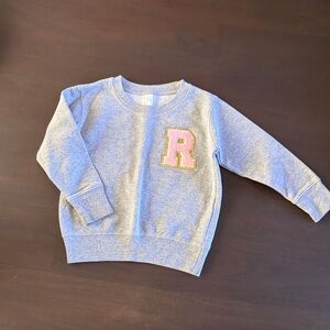 R monogram grey sweatshirt
